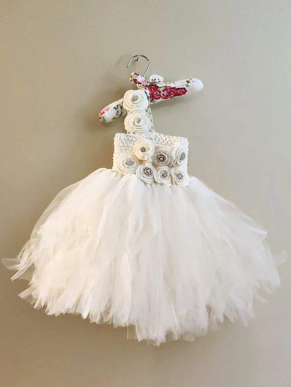 White bridal tutu dress, baptism tutu dress,  christening tutu, Flower Girl